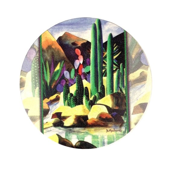 Set of 4 Genuine Thirstystone Coasters Southwestern Style Kokopelli Sunburst Sun - Picture 3 of 12